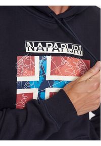 Napapijri Bluza NP0A4HE9 Granatowy Regular Fit. Kolor: niebieski. Materiał: bawełna #3