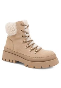 DeeZee Botki QUEENIE WS6151-03 Beżowy. Kolor: beżowy. Materiał: materiał #5