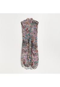 Reserved - Wzorzysta sukienka z wiskozy - Wielobarwny. Materiał: wiskoza #1