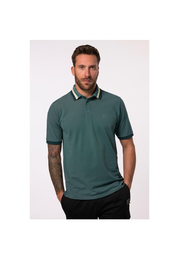 JAY-PI - Męska Koszulka polo golf rękaw 1/2 QuickDry TwoTone do rozm. 7XL. Typ kołnierza: polo, golf. Kolekcja: plus size. Kolor: zielony. Materiał: materiał, poliester, bawełna. Styl: sportowy