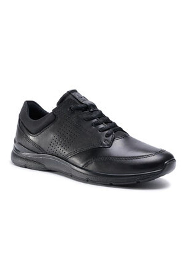 ecco - ECCO Sneakersy Irving 51173451052 Czarny. Kolor: czarny. Materiał: skóra