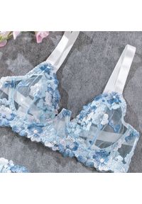 Intica - Bielizna damska haftowana elegancka na specjalne okazje Tarah. Kolor: niebieski. Materiał: materiał. Wzór: haft #5