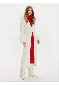 TwinSet - TWINSET Kardigan 242TT3430 Biały Slim Fit. Kolor: biały. Materiał: syntetyk #3