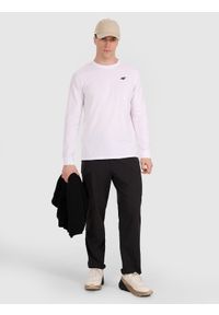 4f - 4F Longsleeve regular gładki męski - biały 3XL. Okazja: na co dzień. Kolor: biały. Materiał: bawełna, jersey, dzianina. Długość rękawa: długi rękaw. Długość: długie. Wzór: gładki. Styl: klasyczny, sportowy, casual