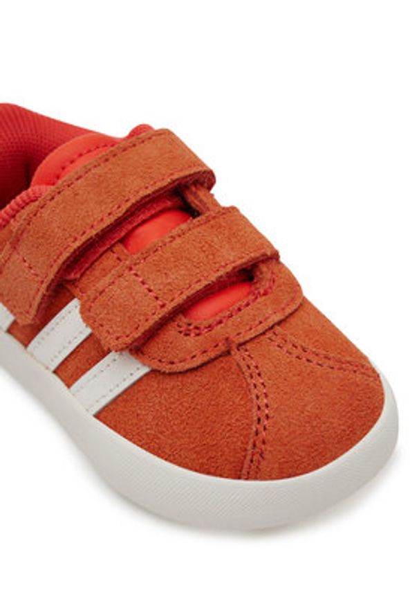 Adidas - adidas Sneakersy VL Court 3.0 JH6307 Czerwony. Kolor: czerwony. Materiał: zamsz, skóra