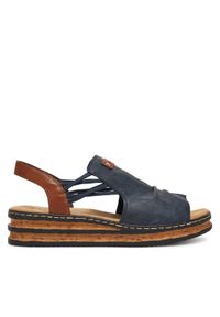 Rieker Sandały CEO-62962-14 Granatowy. Kolor: niebieski. Materiał: skóra #1