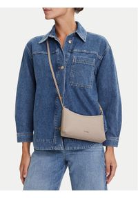 Calvin Klein Torebka Ck Must Aop Conv Logo Jqd Strap LV04F3099G Beżowy. Kolor: beżowy. Materiał: skórzane #1