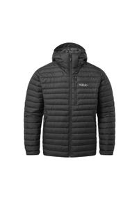 Kurtka puchowa męska Rab Microlight Alpine Jacket z kapturem. Typ kołnierza: kaptur. Kolor: czarny. Materiał: puch. Sport: turystyka piesza