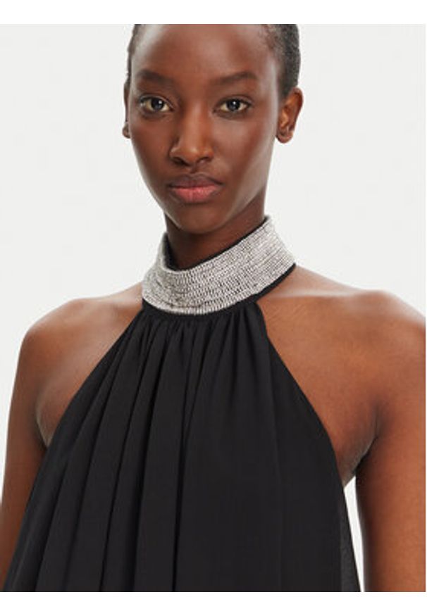 Eleh Sukienka koktajlowa ESS250027 Czarny Regular Fit. Kolor: czarny. Materiał: syntetyk. Styl: wizytowy