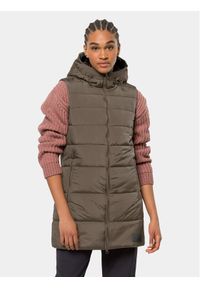 Jack Wolfskin Kamizelka Eisbach Vest 1206991 Brązowy Regular Fit. Kolor: brązowy. Materiał: syntetyk