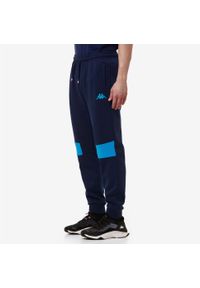 Kappa - Spodnie dresowe Alpine F1 Adrofin 2024. Kolor: niebieski, zielony, wielokolorowy. Materiał: dresówka. Długość: długie. Sport: bieganie