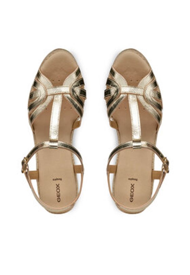 Geox Espadryle D Gelsa D55TPA 000CF C2012 Złoty. Kolor: złoty. Materiał: skóra