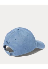 Ralph Lauren - RALPH LAUREN - Niebieska czapka z logo. Kolor: niebieski. Materiał: bawełna. Wzór: napisy, haft. Sezon: lato #3