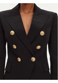 Balmain Marynarka DF1SG008VB00 Czarny Regular Fit. Kolor: czarny. Materiał: wiskoza #5