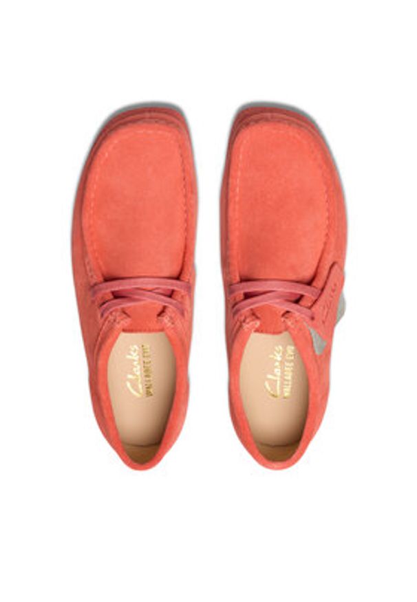 Clarks Półbuty WallabeeEVOSh 26181403 Koralowy. Kolor: pomarańczowy. Materiał: skóra