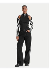 Adidas - adidas Jeansy Firebird KD2909 Czarny Regular Fit. Kolor: czarny #3