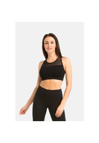 TEYLI - Top Damski Sportowy 2705. Kolor: czarny. Materiał: elastan, wiskoza. Sport: bieganie, fitness