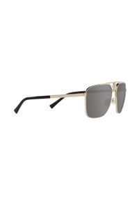 VERSACE - Versace okulary przeciwsłoneczne męskie kolor złoty. Kolor: złoty #5