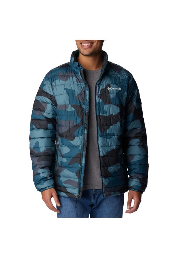 columbia - Kurtka puchowa męska Columbia Powder Lite. Kolor: niebieski. Materiał: puch. Sport: turystyka piesza