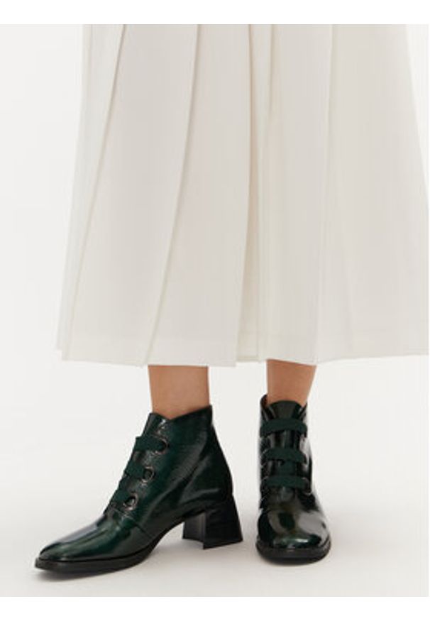 Hispanitas Trzewiki Rio-I24 HI243635 Zielony. Kolor: zielony. Materiał: lakier, skóra