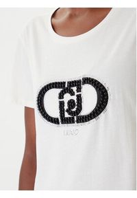 Liu Jo Sport T-Shirt TF5280 JS923 Écru Regular Fit. Materiał: bawełna. Styl: sportowy #4