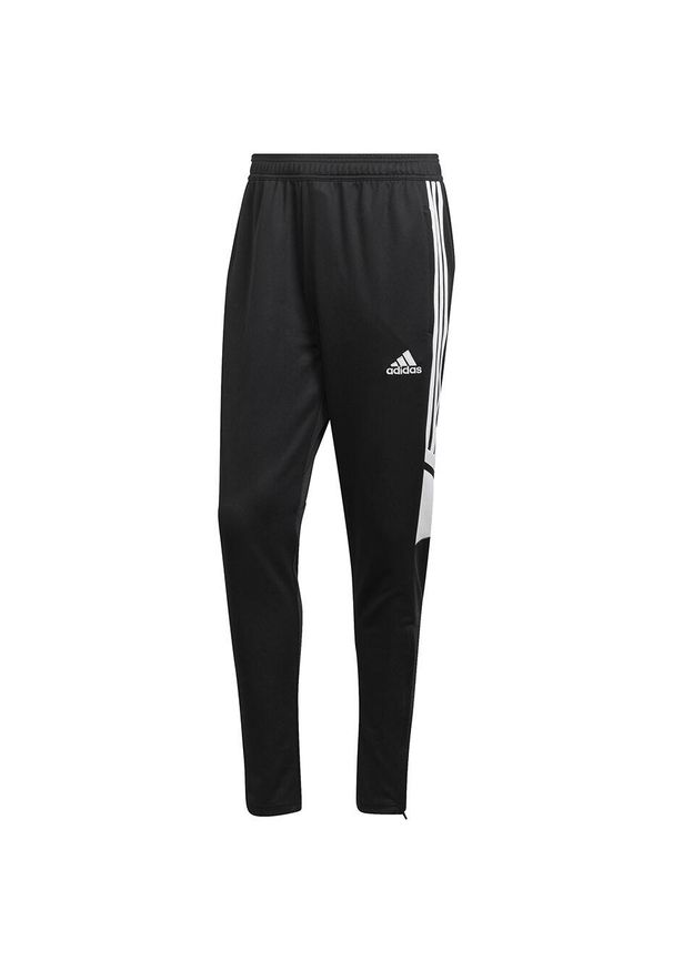 Spodnie do piłki nożnej męskie Adidas Condivo 22 Track Pant. Kolor: wielokolorowy, czarny, biały. Materiał: poliester
