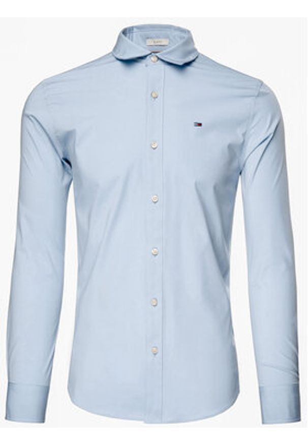 Tommy Jeans Koszula DM0DM04405 Błękitny Slim Fit. Kolor: niebieski. Materiał: bawełna