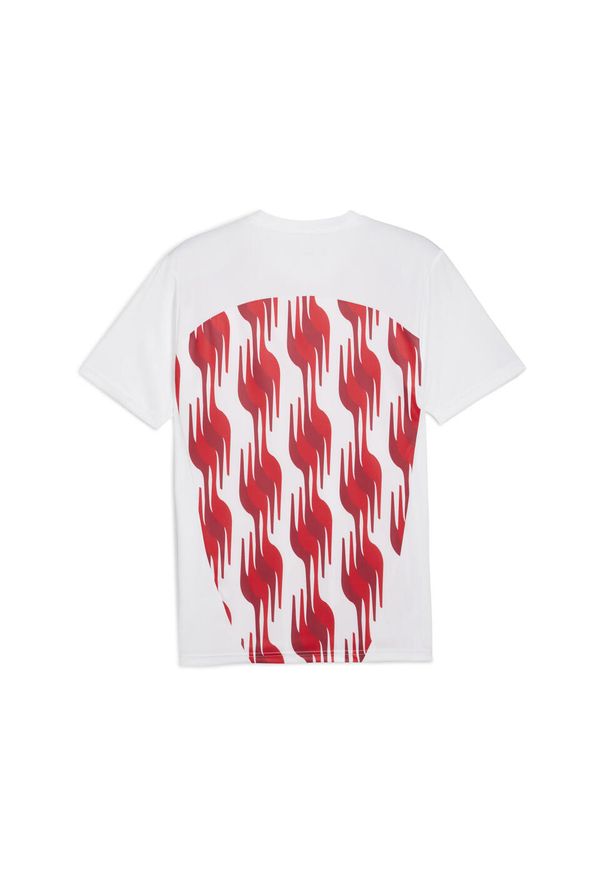 Puma - Męska koszulka przedmeczowa Girona FC PUMA White Red. Kolor: czerwony, biały, wielokolorowy. Sport: piłka nożna
