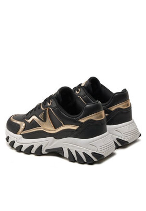 Guess Sneakersy Nowah FLTNOW ELE12 Czarny. Kolor: czarny. Materiał: skóra