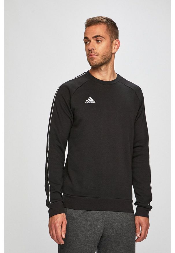 adidas Performance - Bluza CE9064. Okazja: na co dzień. Kolor: czarny. Długość rękawa: raglanowy rękaw. Wzór: aplikacja. Styl: casual