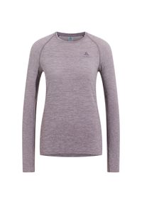 Odlo - Koszulka z długim rękawem damska ODLO Essential Seamless T-Shirt Crew Neck. Kolor: fioletowy. Długość rękawa: długi rękaw. Długość: długie