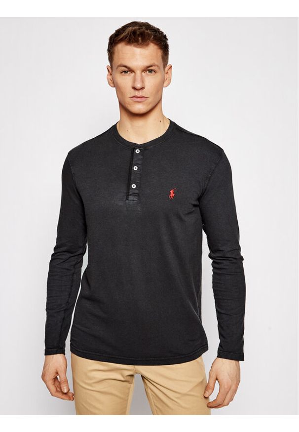 Polo Ralph Lauren Longsleeve Lsl 710790058001 Czarny Regular Fit. Typ kołnierza: polo. Kolor: czarny. Materiał: bawełna. Długość rękawa: długi rękaw