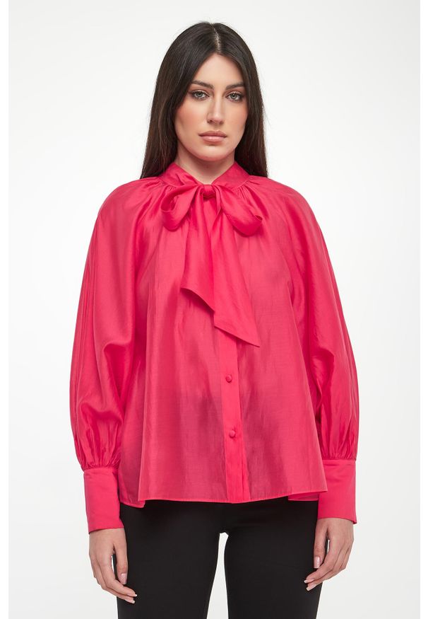 Twinset Milano - Koszula damska satynowa TWINSET ACTITUDE. Materiał: satyna