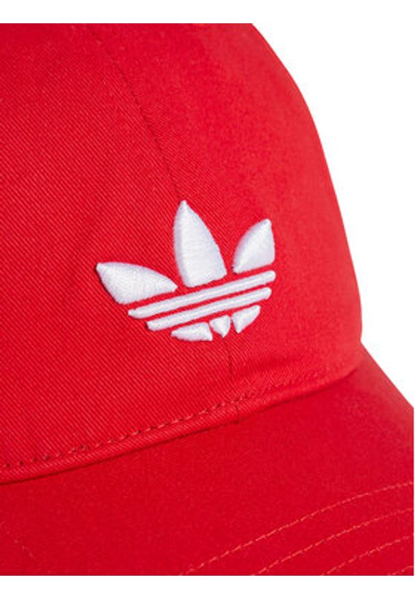 Adidas - adidas Czapka z daszkiem adicolor Classic Trefoil JC6026 Czerwony. Kolor: czerwony. Materiał: bawełna