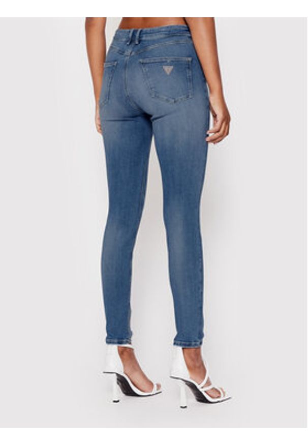 Guess Jeansy W2YA46 D4Q01 Niebieski Skinny Fit. Kolor: niebieski