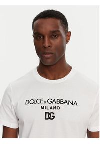 DOLCE & GABBANA - Dolce&Gabbana T-Shirt G8PD7Z G7B9X Biały Regular Fit. Kolor: biały. Materiał: bawełna #5