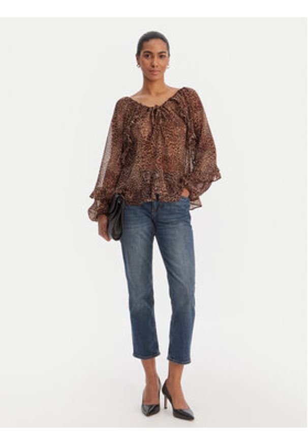 Morgan Bluzka 261-OWAY.F Brązowy Relaxed Fit. Kolor: brązowy. Materiał: syntetyk