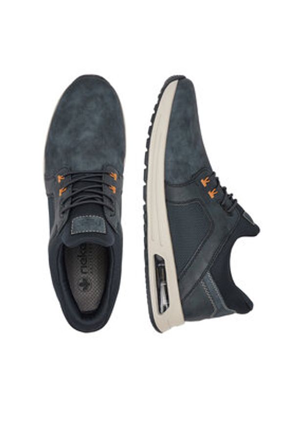 Rieker Sneakersy B1053-14 Granatowy. Kolor: niebieski. Materiał: skóra