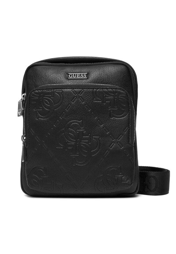 Guess Saszetka HMBOMG P5423 Czarny. Kolor: czarny. Materiał: skóra