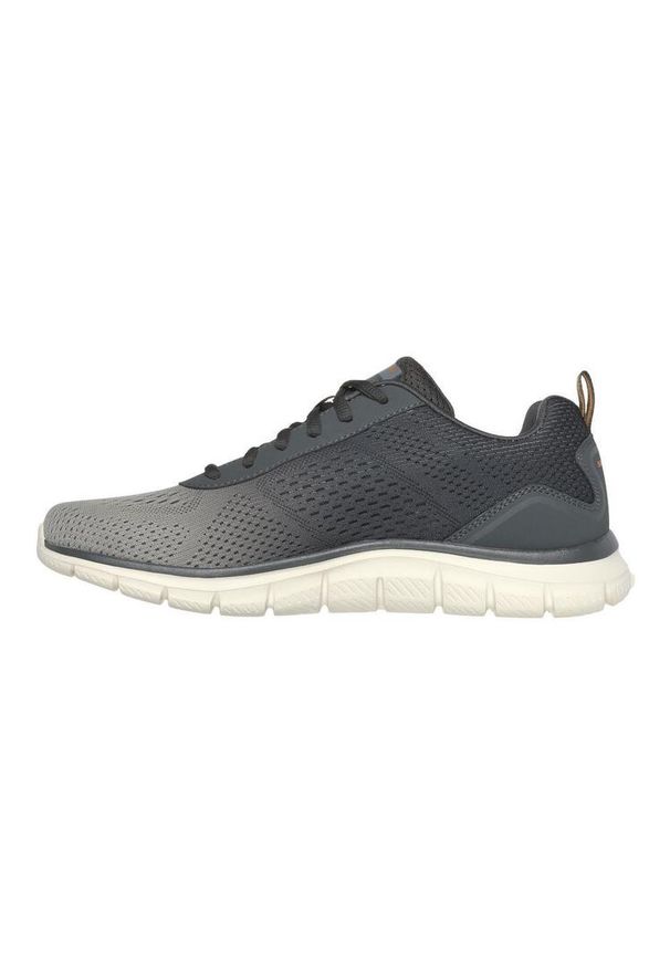 skechers - Buty sneakersy sportowe męskie Skechers Track-Pipkent. Kolor: szary, biały, zielony, wielokolorowy. Materiał: materiał. Szerokość cholewki: normalna