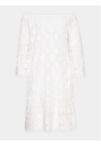 Iconique Sukienka codzienna IC23 008 Biały Regular Fit. Okazja: na co dzień. Kolor: biały. Materiał: bawełna. Typ sukienki: proste. Styl: casual #4