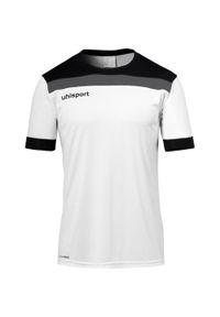 UHLSPORT - Koszulka sportowa męska Uhlsport Offense 23. Kolor: biały, wielokolorowy, czarny. Materiał: poliester. Długość rękawa: krótki rękaw. Długość: krótkie