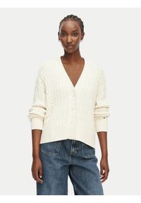 TOMMY HILFIGER - Tommy Hilfiger Kardigan WW0WW50078 Kremowy Relaxed Fit. Kolor: kremowy. Materiał: bawełna #1