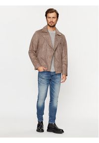 Jack & Jones - Jack&Jones Kurtka z imitacji skóry 12236853 Brązowy Regular Fit. Kolor: brązowy. Materiał: skóra #7