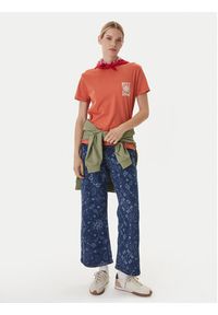 Roxy T-Shirt Oceanregular ERJZT06110 Pomarańczowy Regular Fit. Kolor: pomarańczowy. Materiał: bawełna #5