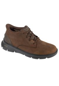 skechers - Buty do chodzenia zimowe męskie, Slip-Ins: Arch Fit Garza - Ridley. Kolor: brązowy. Sezon: zima. Sport: turystyka piesza