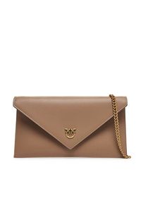 Pinko - PINKO Torebka Flat Purse Mini AI 25-26 PCPL 105347 A0F1 Brązowy. Kolor: brązowy. Materiał: skórzane #4