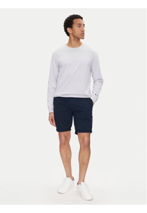 Tommy Jeans Szorty materiałowe Scanton DM0DM21950 Granatowy Slim Fit. Kolor: niebieski. Materiał: bawełna