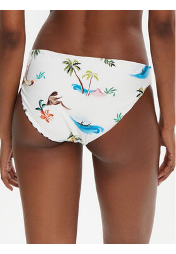 Seafolly Dół od bikini Isla Palm 40426-216 Biały. Kolor: biały. Materiał: syntetyk