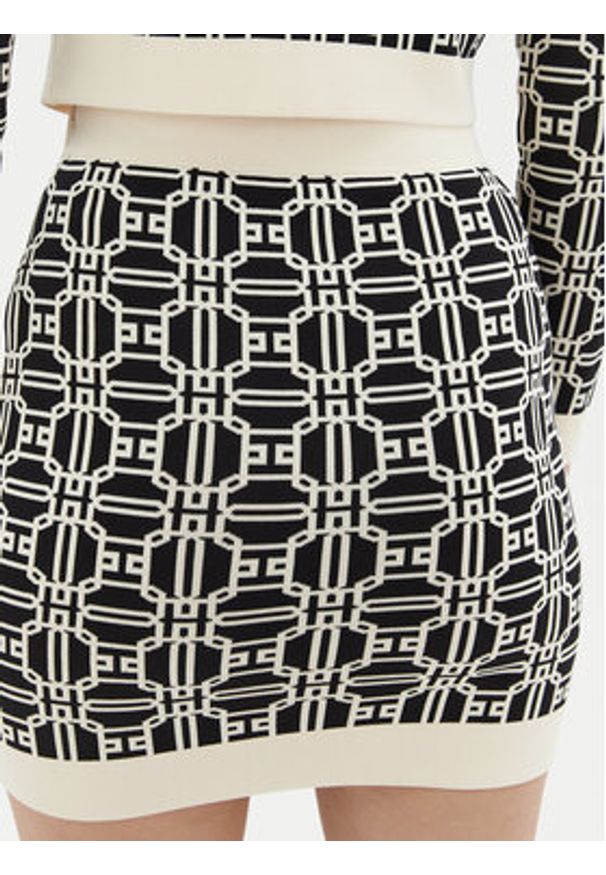 Elisabetta Franchi Spódnica mini GK-04B-47E2-V260 Czarny Slim Fit. Kolor: czarny. Materiał: syntetyk